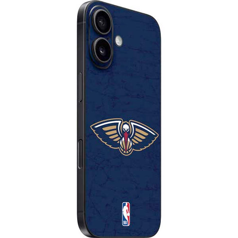 NBA New Orleans Pelicans Distressed iPhone 16 Plus Skin